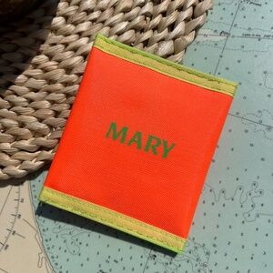 Vintage 90s Mary Neon Velcro Wallet / Pouch / Pocket